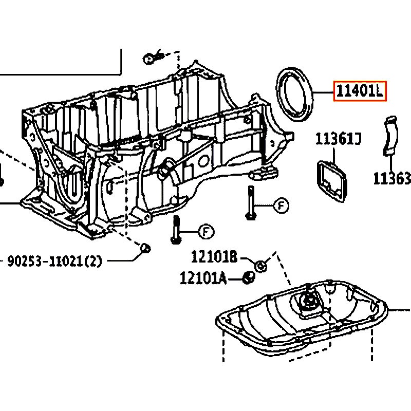 Phốt đuôi cốt máy Altis - hãng TOYOTA | 90311T0049