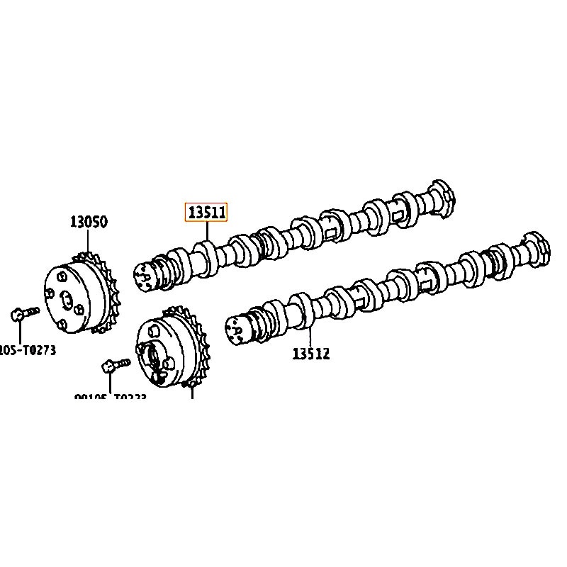 Trục cam Sienta - hãng TOYOTA | 135010Y050