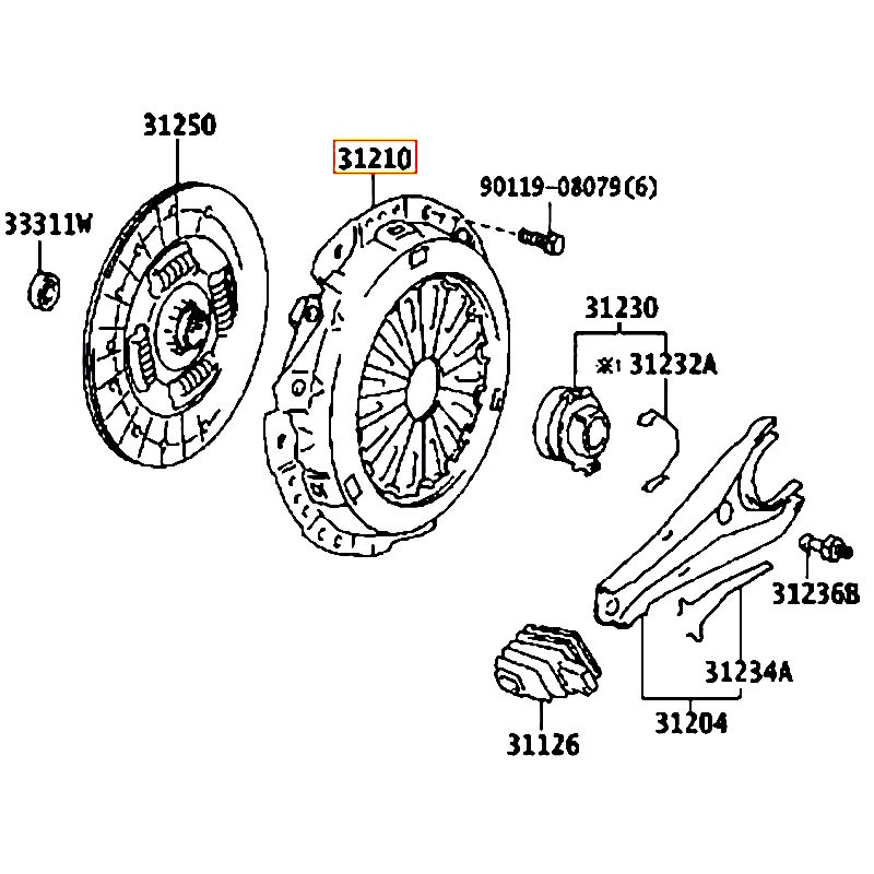 Mâm ép Hiace - hãng TOYOTA | 3121026172