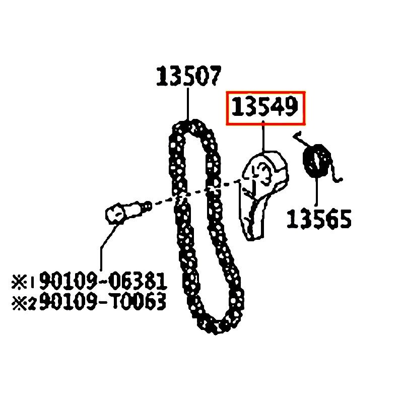 Tỳ sên cam Wish - hãng TOYOTA | 1354937010