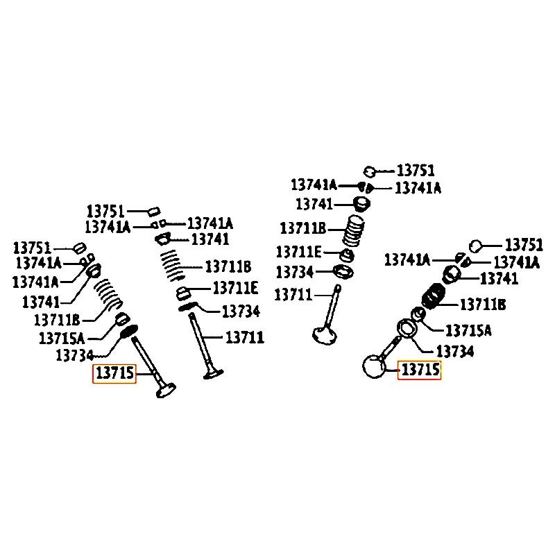 Xupap xả Land cruiser - hãng TOYOTA | 1371531091