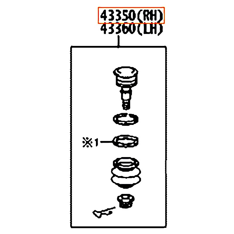 Rô tuyn trụ trên RH Fortuner - hãng TOYOTA | 4331009015