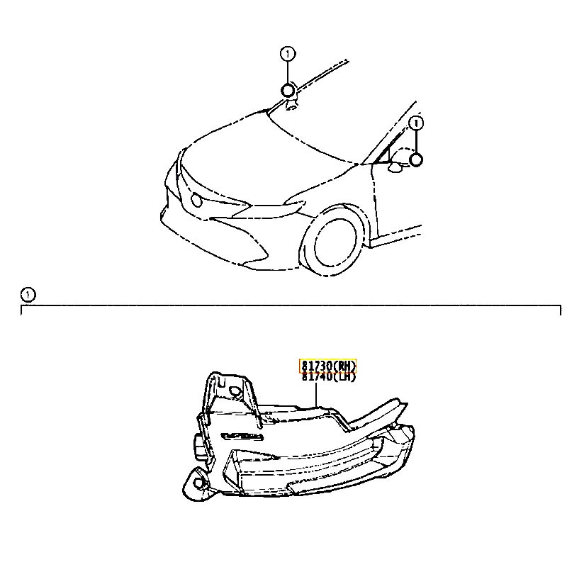 Xi nhan gương RH Camry - hãng TOYOTA | 8173006110