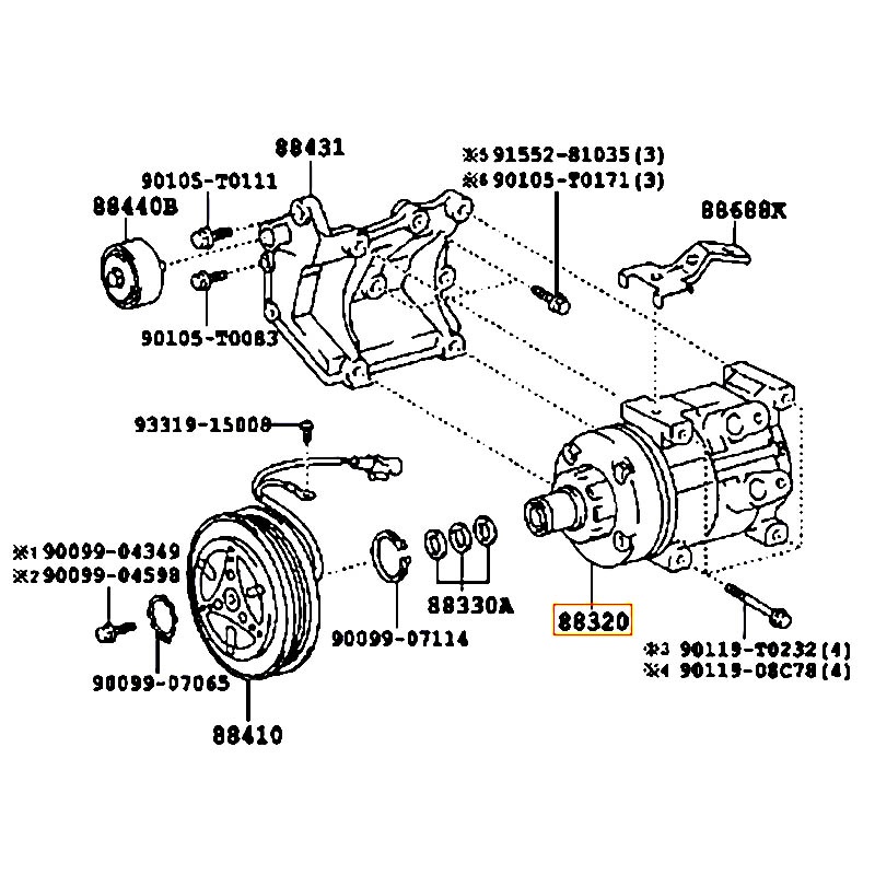 Lốc lạnh Innova - hãng TOYOTA | 883200K110