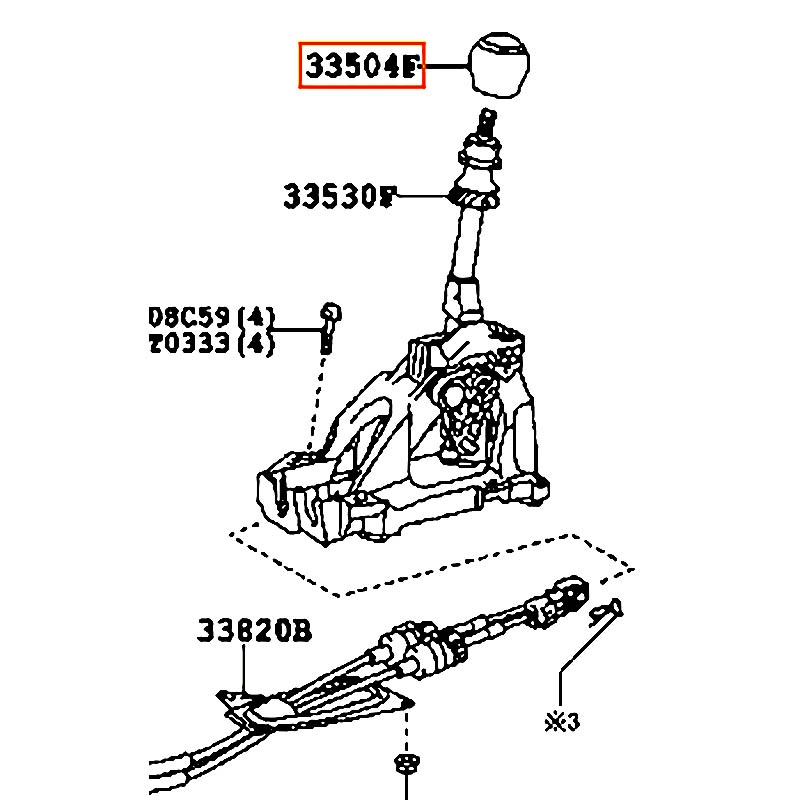 Tay nắm cần số Altis - hãng TOYOTA | 3350412630C5