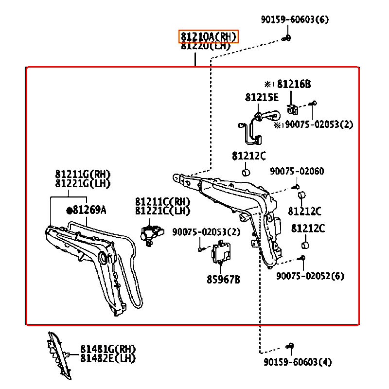 Đèn gầm LX 570 2017 - hãng TOYOTA | 8136060070