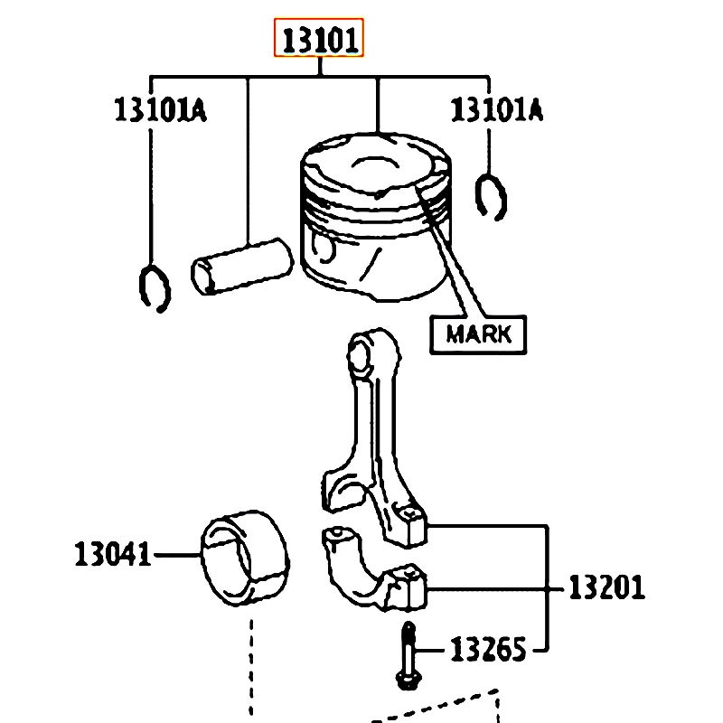 Piston Fortuner - hãng TOYOTA | 131010E02001