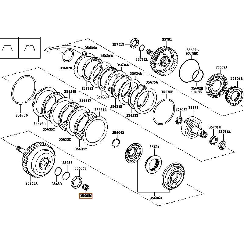 Bạc đạn đũa Altis - hãng TOYOTA | 9036418010