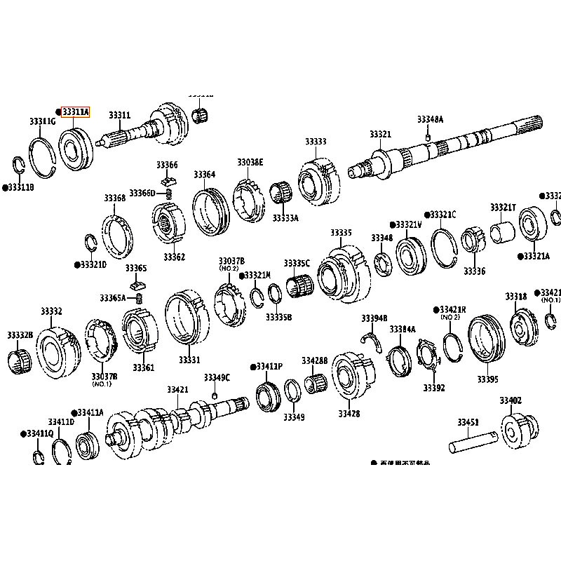 Bạc đạn trục Hilux - hãng TOYOTA | 90363T0030