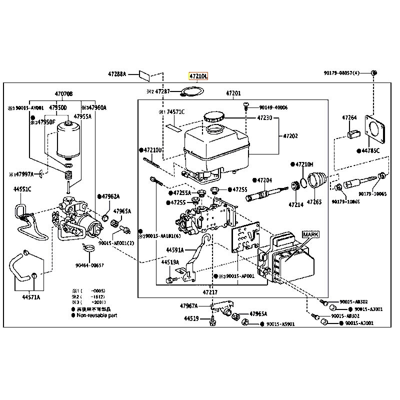 Cụm abs LX 570 2010 - hãng TOYOTA | 4705060331