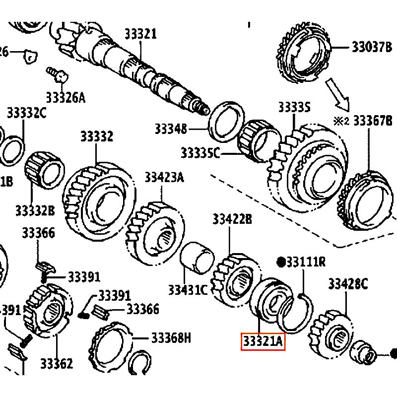 Bạc đạn trục Yaris - hãng TOYOTA | 90363T0043