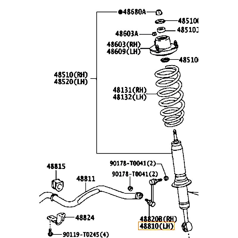 Rô tuyn cân bằng trước Fortuner - hãng TOYOTA | 488100K010