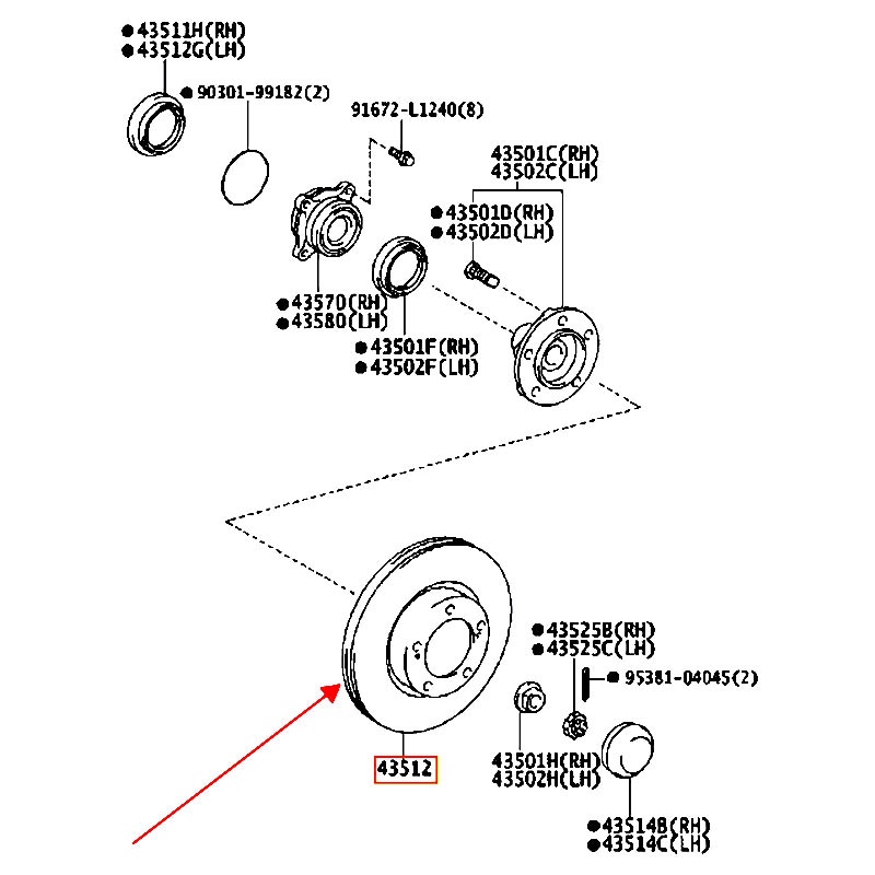 Đĩa thắng trước LX 570 2021 - hãng TOYOTA | 4351260210