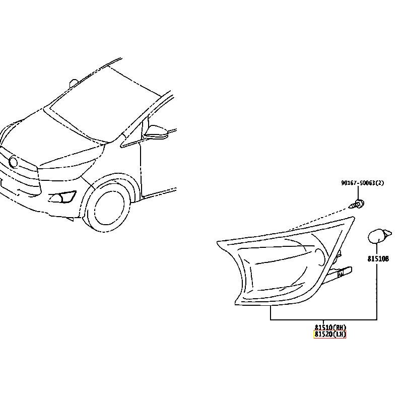 Đèn cản trước LH Innova - hãng TOYOTA | 8152006070