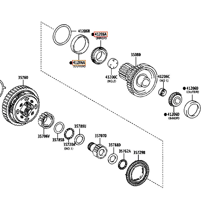 Bạc đạn Sienna - hãng TOYOTA | 9036641010