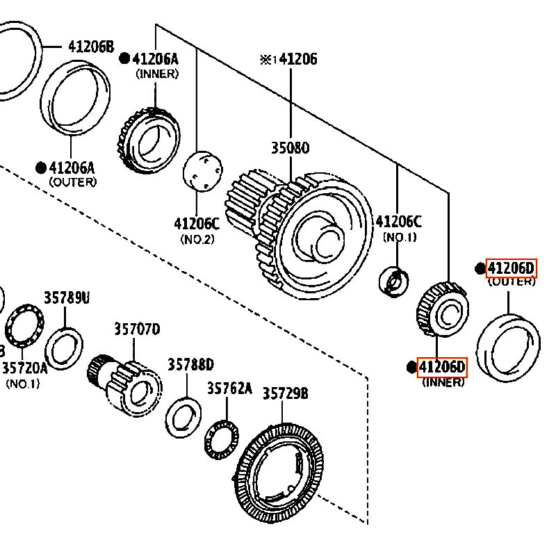 Bạc đạn Sienna - hãng TOYOTA | 9036633014