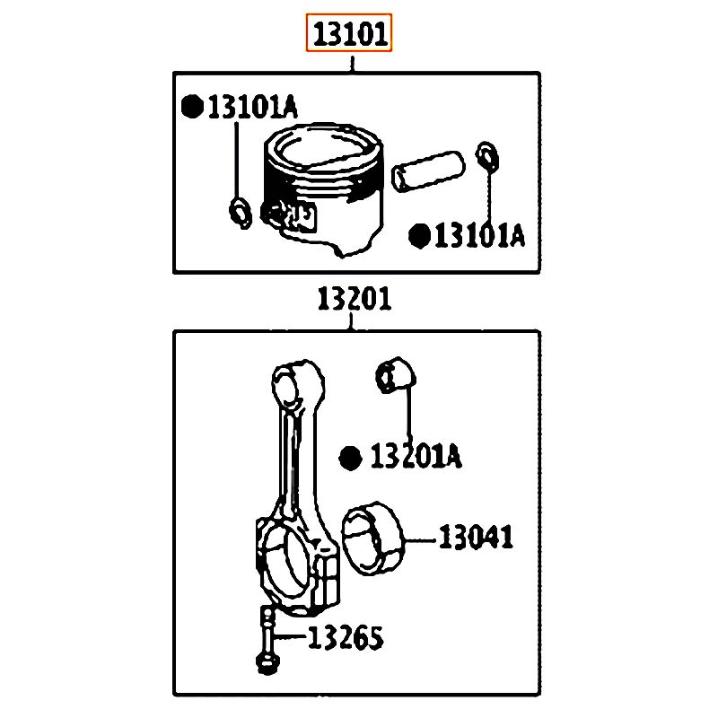 Piston Innova - hãng TOYOTA | 1310175130