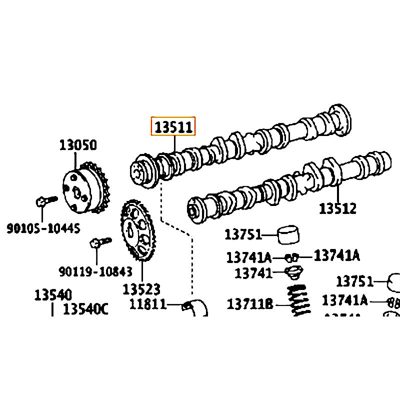 Trục cam RAV4 - hãng TOYOTA | 1350128040