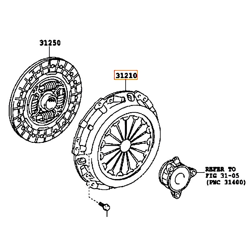 Mâm ép Vios - hãng TOYOTA | 312100D180