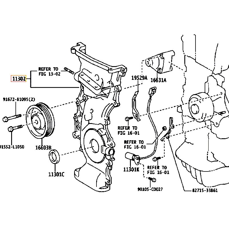 Nắp sên cam Camry - hãng TOYOTA | 1131028071