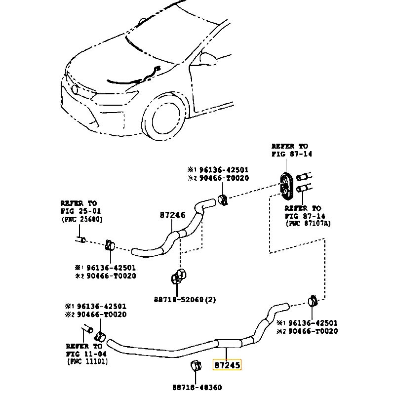 Ống nước Camry - hãng TOYOTA | 8724506D10