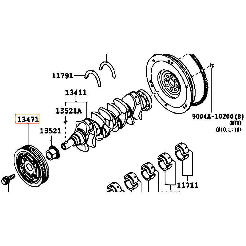 Puly trục cơ Yaris - hãng TOYOTA | 134700Y030