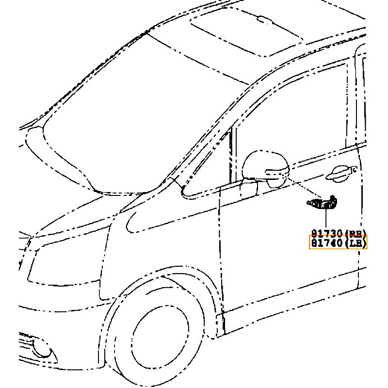 Xi nhan gương LH Rush - hãng TOYOTA | 8174052031