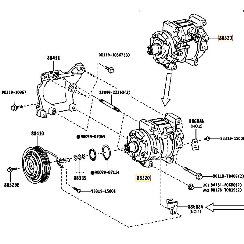 Lốc lạnh Innova - hãng TOYOTA | 883200K640