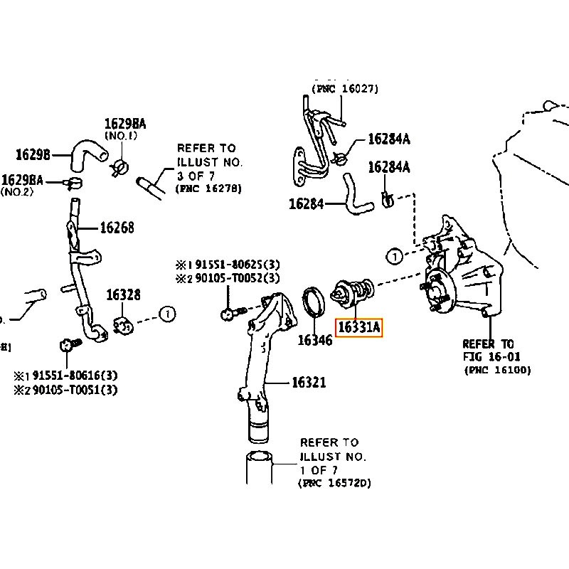 Van hằng nhiệt Land cruiser prado 1996-2017 - hãng TOYOTA | 9091603118