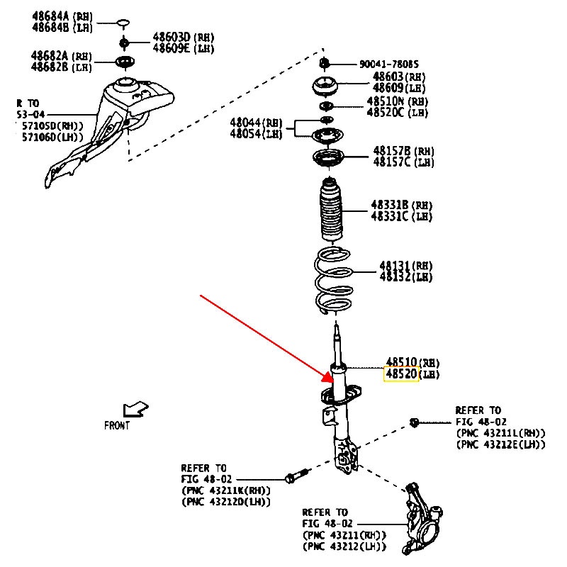 Nhún trước Raize - hãng TOYOTA | 48520BZA50