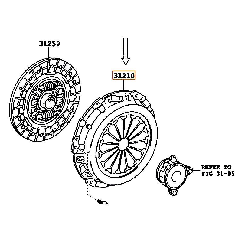 Mâm ép Corolla - hãng TOYOTA | 3121012340