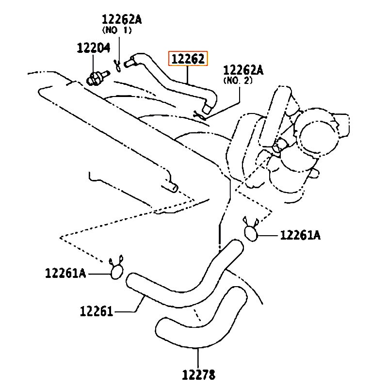 Ống hơi thừa Camry - hãng TOYOTA | 122620H050