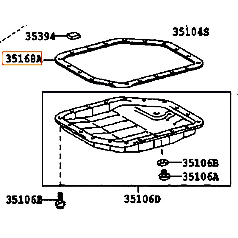 Ron đáy các te hộp số Corolla - hãng TOYOTA | 3516852020