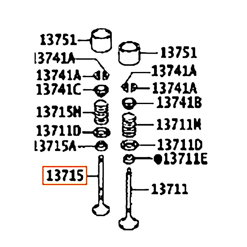 Xupap xả Hilux - hãng TOYOTA | 137150L020