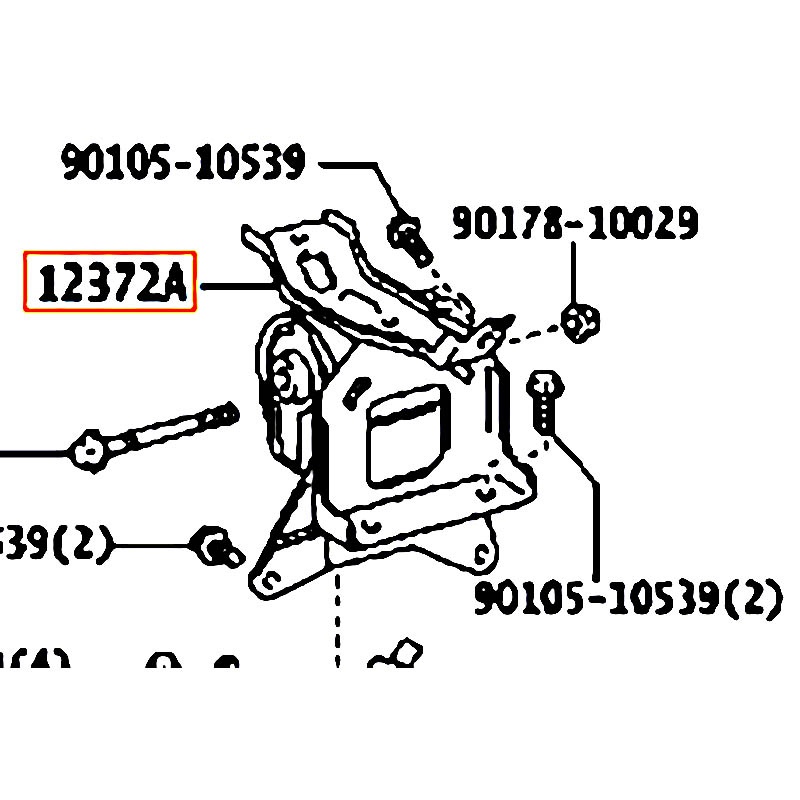 Cao su chân hộp số Vios - hãng TOYOTA | 1237221150