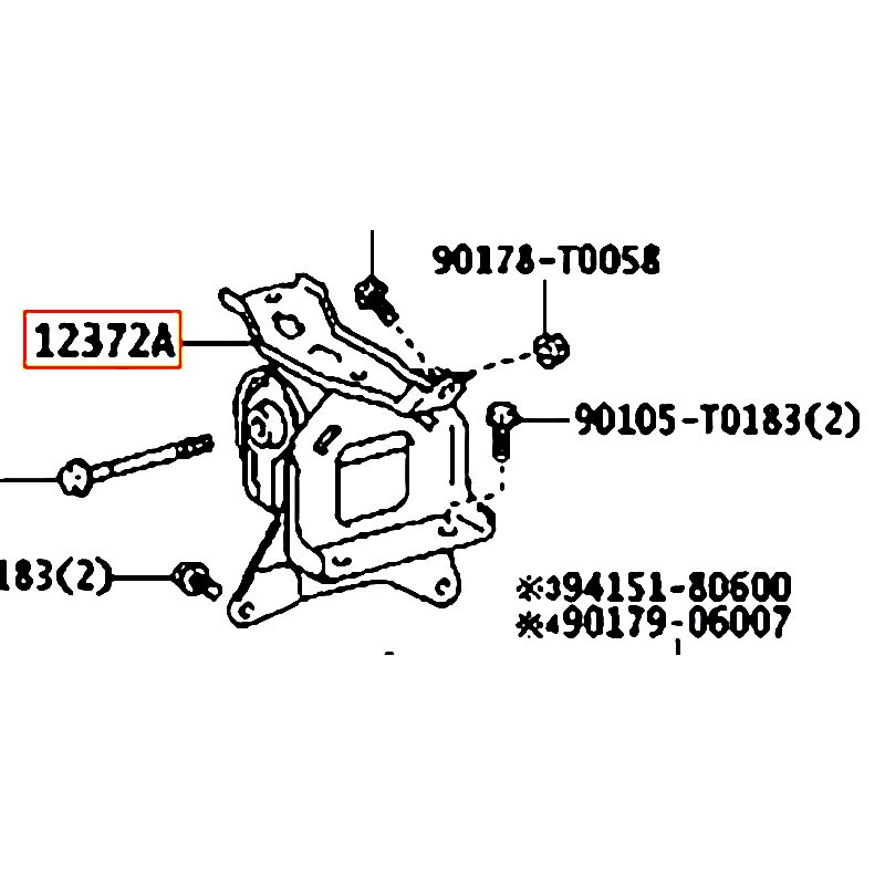 Cao su chân hộp số Vios - hãng TOYOTA | 123720M140