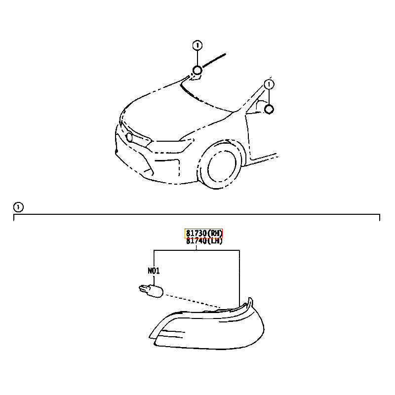 Xi nhan gương RH Avalon - hãng TOYOTA | 8173052100