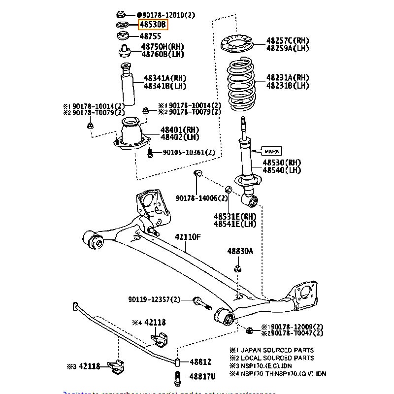 Cao su đệm nhún trước Corolla - hãng TOYOTA | 9094803021