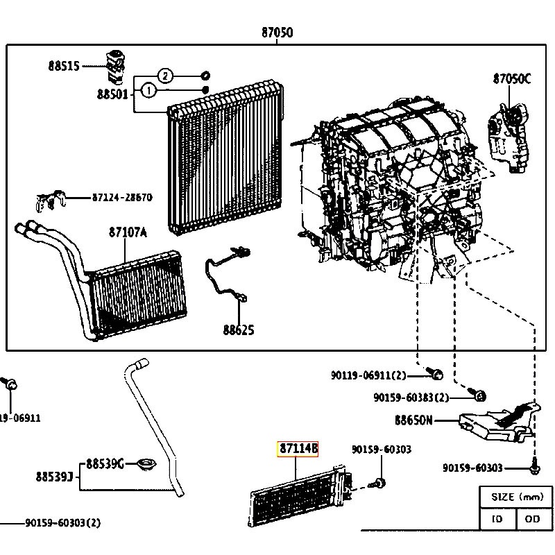 Nắp lọc gió máy lạnh Noah - hãng TOYOTA | 8711448110