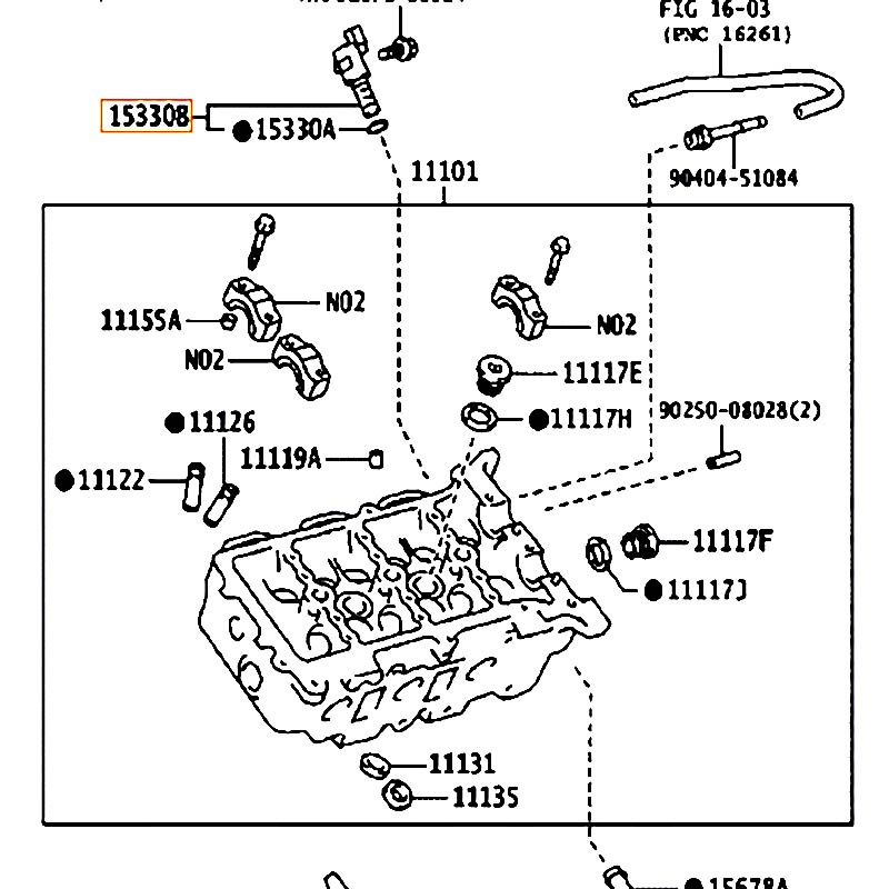 Van điều khiển nhớt Hilux - hãng TOYOTA | 1533031010