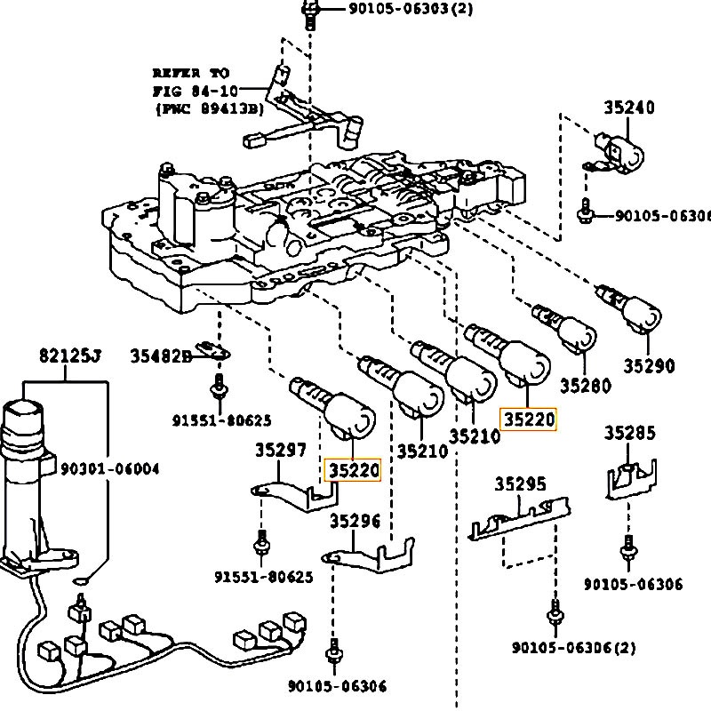 Van dầu hộp số Camry - hãng TOYOTA | 3522048020