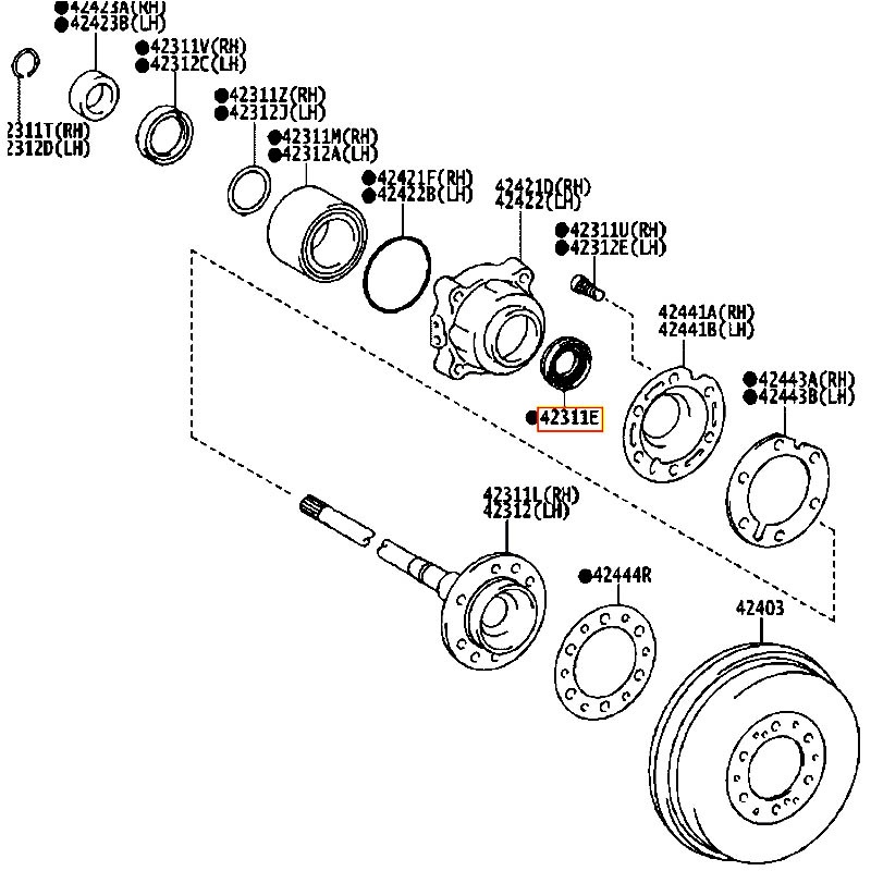 Phốt Hilux - hãng TOYOTA | 90313T0002