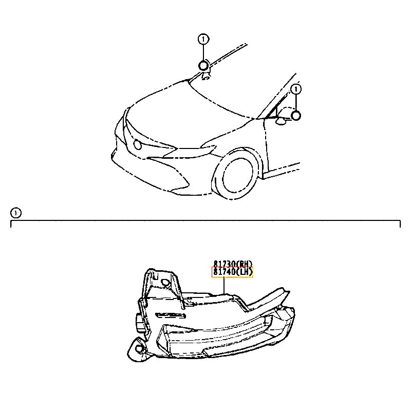 Xi nhan gương LH Camry - hãng TOYOTA | 8174006090