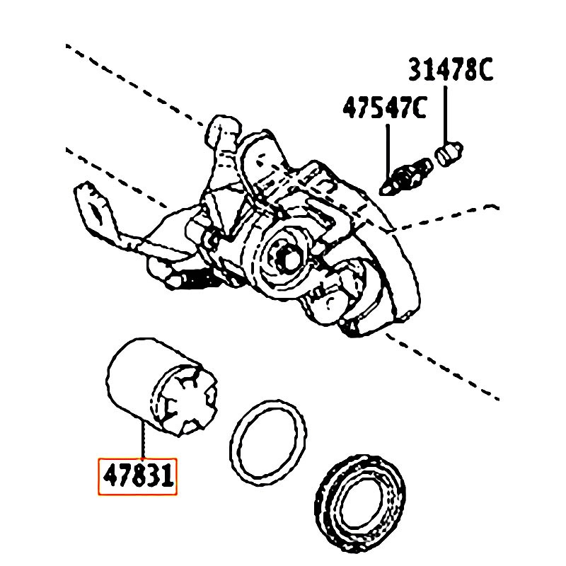 Piston thắng sau Corolla - hãng TOYOTA | 4783152050