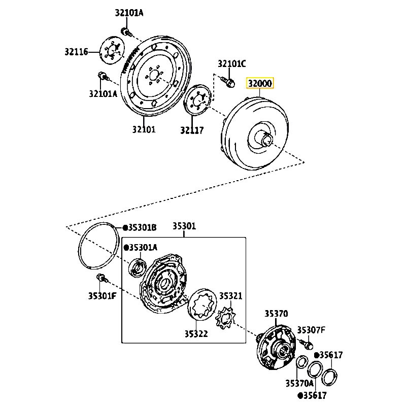 Quả bí hộp số Altis - hãng TOYOTA | 3200052052