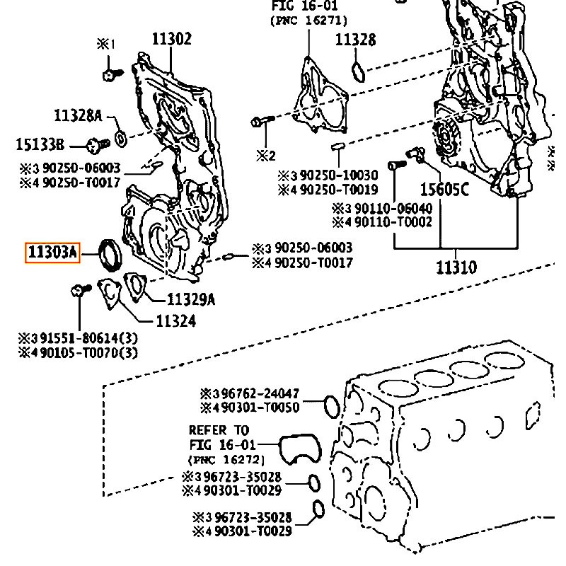 Phốt Hilux - hãng TOYOTA | 90311T0054