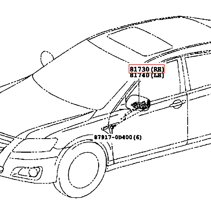 Xi nhan gương RH Camry - hãng TOYOTA | 8173006062