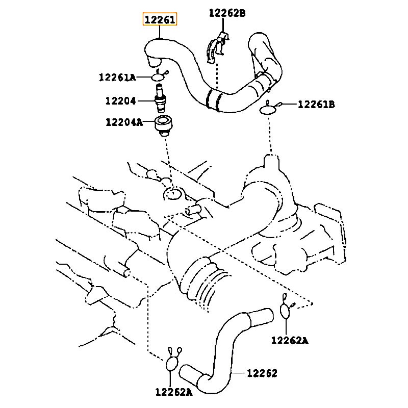 Ống hơi thừa Yaris - hãng TOYOTA | 122610Y050