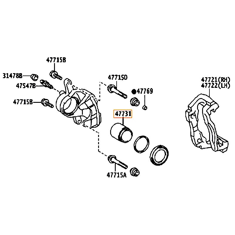 Piston thắng trước Fortuner - hãng TOYOTA | 477310K300