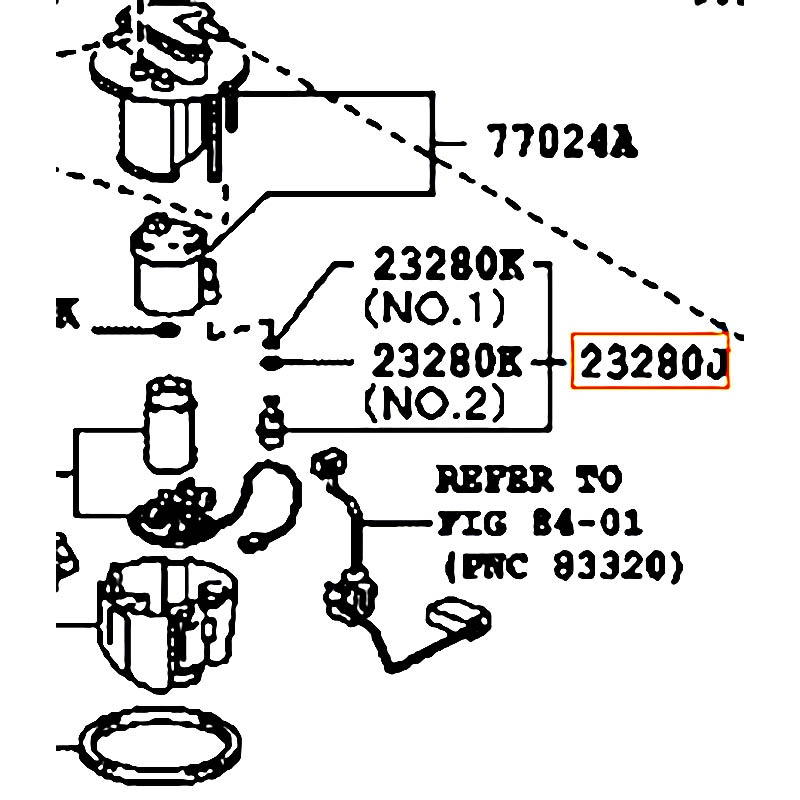 Van điều áp xăng Corolla Cross - hãng TOYOTA | 2328021010